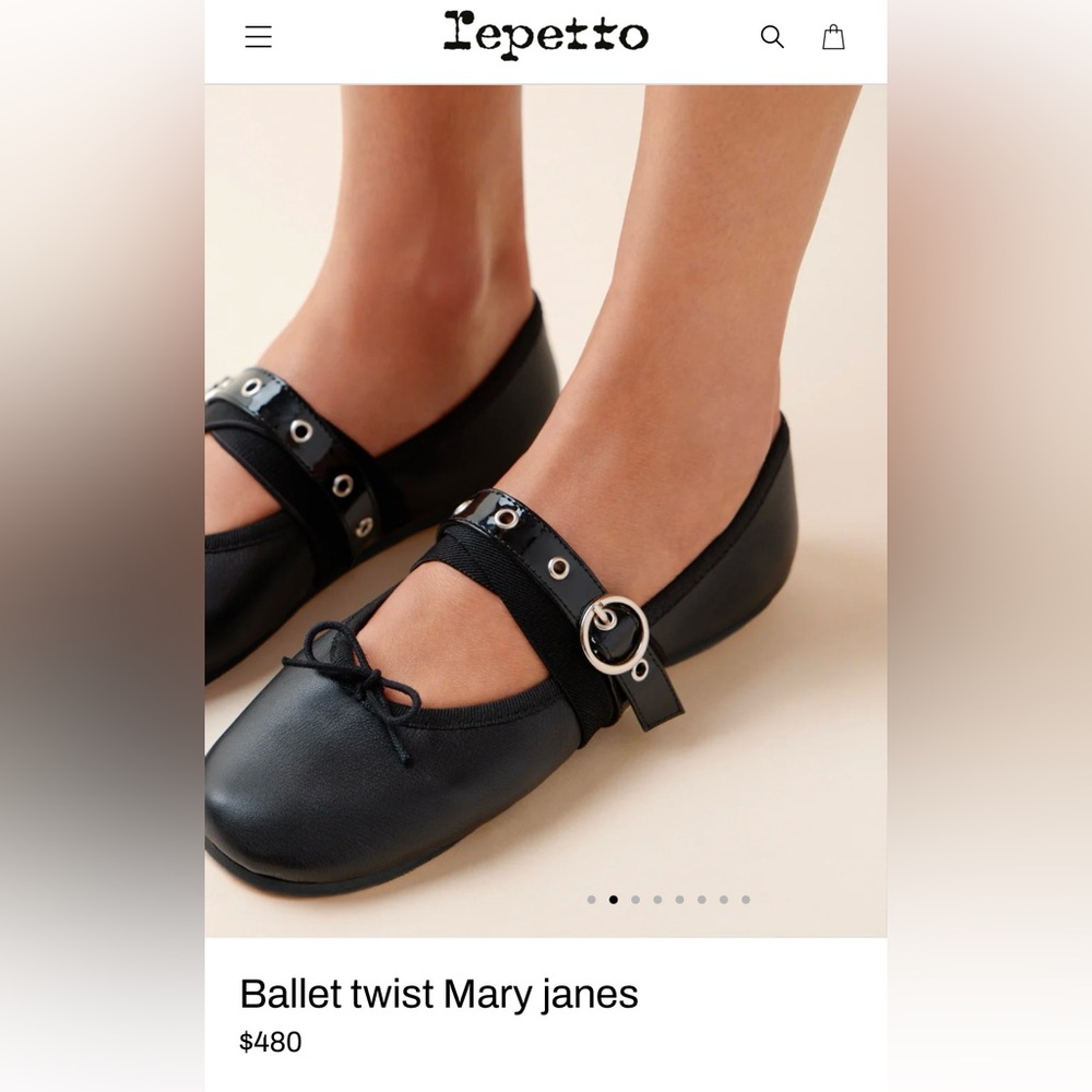 Brand New Repetto Ballet Twist Mary Jane ballet flats 37 7 - Picture 2 of 6